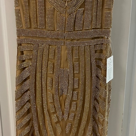 Glow Gold Cocktail Dress - Picture 3 of 3